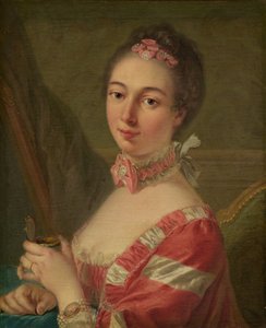 Portret van een dame, 18e eeuw door Unbekannt