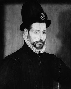 Portret van een man met een hoge hoed
