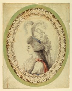 Portret van een vrouw door Unbekannt