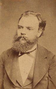 Portret van de componist Antonin Dvorak, ca. 1880 door Unbekannt