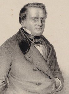 Portret van de componist Franz Lachner 1803-1890, 1850 door Unbekannt
