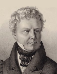 Portret van de componist Xaver Schnyder von Wartensee 1786-1868, 1832 door Unbekannt