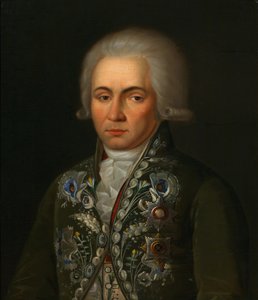 Portret van de dichter Gavrila R. Derzhavin 1743-1816, 1790s