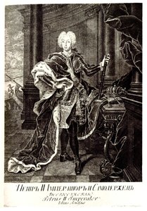 Portret van tsaar Peter II van Rusland 1715-1730