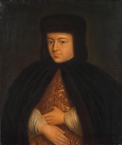Portret van de tsarina Natalia Naryshkina 1651-1694, vrouw van tsaar Alexis I van Rusland, Eerste derde door Unbekannt