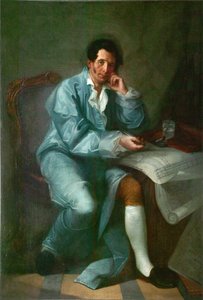 Portret van de architect Jean-Baptiste Vallin de la Mothe 1729-1800 door Unbekannt