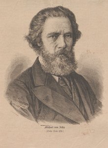 Portret van de kunstenaar Mihály Zichy 1827-1906, 1877 door Unbekannt