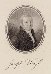 Portret van de cellist Joseph Franz Weigl 1740-1820, ca. 1785 door Unbekannt