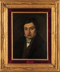 Portret van de componist Gioachino Antonio Rossini 1792-1868 door Unbekannt