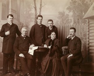 Portret van de familie van Sophia Perovskaya, 1860s door Unbekannt