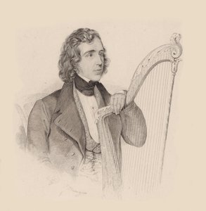 Portret van de harpist en componist Elias Parish Alvars 1808-1849, 1830