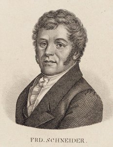 Portret van de organist en componist Friedrich Schneider 1786-1853 door Unbekannt