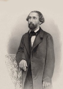 Portret van de pianist en componist Julius Schulhoff 1825-1898, 1860