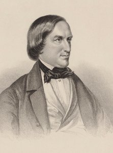 Portret van de pianist en componist Karl August Krebs 1804-1880