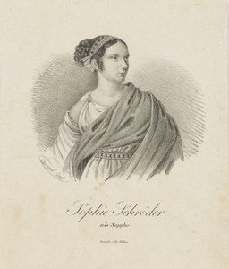 Portret van de zangeres en actrice Sophie Schröder 1781-1868 als Sappho, 1833