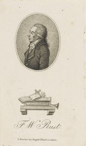 Portret van de violist en componist Friedrich Wilhelm Rust 1739-1796, c. 1800