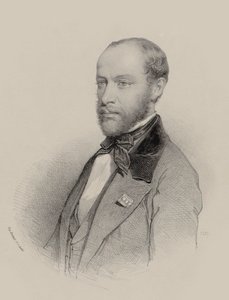 Portret van de violist en componist Henri Vieuxtemps 1820-1881, 1857 door Unbekannt