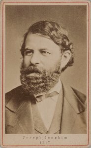 Portret van de violist en componist Joseph Joachim 1831-1907, 1870s door Unbekannt