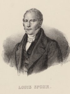 Portret van de violist en componist Louis Spohr 1784-1859, ca. 1840