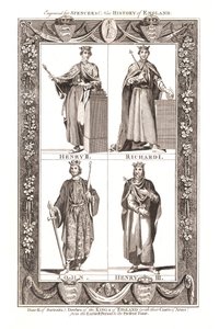 Portretten en jurken van de koningen van Engeland met wapenschilden, 1784 door Unbekannt
