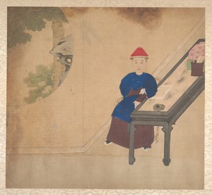 Portretten van leden van een Manchu-familie, midden 19e eeuw