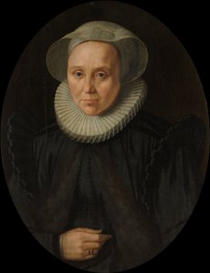 Portret van een vrouw door Unbekannt