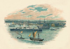 Haven van Portsmouth, ca. 1890 door Unbekannt