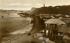 Postkantoor en baai, Aden, ca. 1918-1939