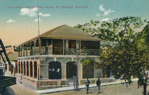 Postkantoor en Douanehuis, St. Georges, Bermuda door Unbekannt