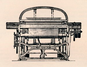 Vooraanzicht van een krachtweefgetouw, 1836, 1904 door Unbekannt