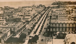 Prado en Morro Kasteel, Havana, Cuba, ca. 1900
