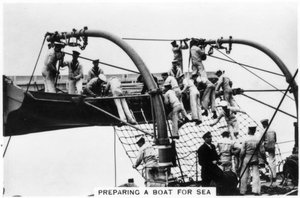 Een boot klaarmaken voor zee, 1937