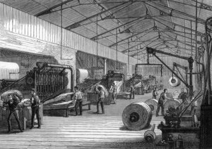Perskamer, kantoren van de Daily Telegraph, Fleet Street, Londen, 1882 door Unbekannt