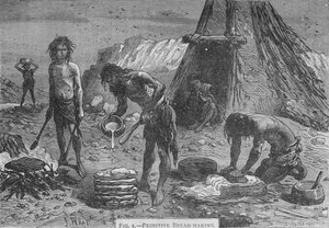 Primitief brood bakken