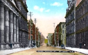 Prince William Street, Saint John, New Brunswick, Canada, ca. 1900s