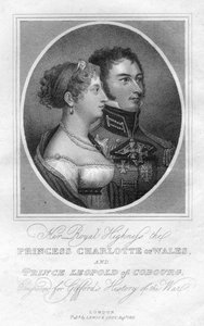 Prinses Charlotte van Wales en Prins Leopold van Saksen-Coburg door Unbekannt