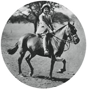 Prinses Elizabeth te paard, Windsor Great Park
