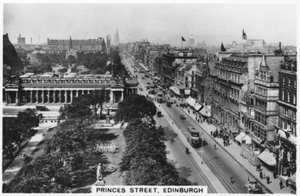 Princess Street, Edinburgh, 1936 door Unbekannt