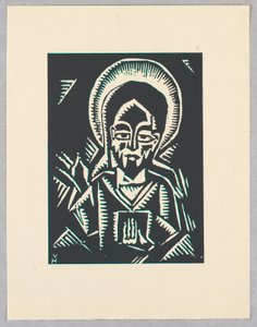 Prent, Christos Zehajici, Christus, Plaat III, Ethiopie, cili Christos, Madonna en Heiligen, zoals ik ze zag in illuminaties van oude Ethiopische codices Portfolio door Unbekannt