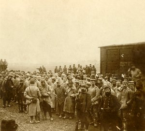Gevangenen in Perthes les Hurlus, Noord-Frankrijk