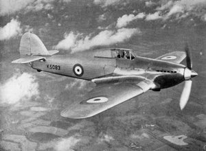 Prototype Hawker Hurricane getest door Flight Lieutenant PWS Bulman, ca. 1935-1941