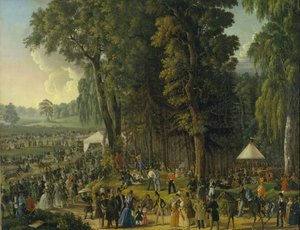 Openbare feestelijkheden in Maryina Roshcha in Moskou, 1840s door Unbekannt