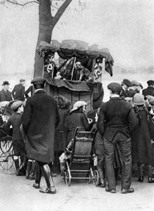 Punch en Judy show in Putney, Londen, 1926-1927 door Unbekannt