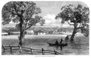 Punt Road, Richmond - Overstromingen in Melbourne, Australië door Unbekannt