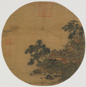 Zuiver heiligdom met met pijnbomen begroeide trappen, Ming-dynastie, 15e-16e eeuw
