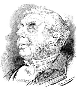 Puzzelhoofd dat de Britse politicus George Joachim Goschen afbeeldt, uit Punch, 1899 door Unbekannt