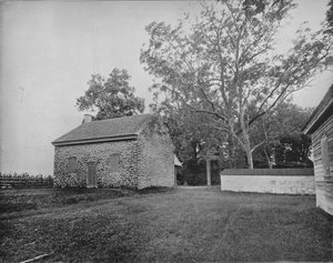 Quaker Meeting House, slagveld van Princeton, New Jersey, ca. 1897 door Unbekannt