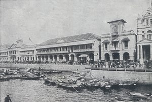 Kade in Singapore, 1924 door Unbekannt