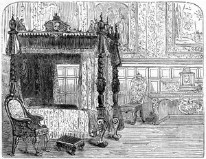 Slaapkamer van koningin Anne 1665-1714, 18e eeuw 19e eeuw door Unbekannt