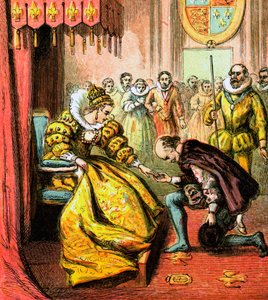 Koningin Elizabeth en Shakespeare, 16e eeuw, ca. 1850 door Unbekannt